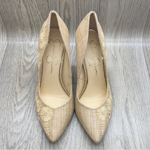 Jessica Simpson Shoes - Jessica Simpson Textured Tan Heels